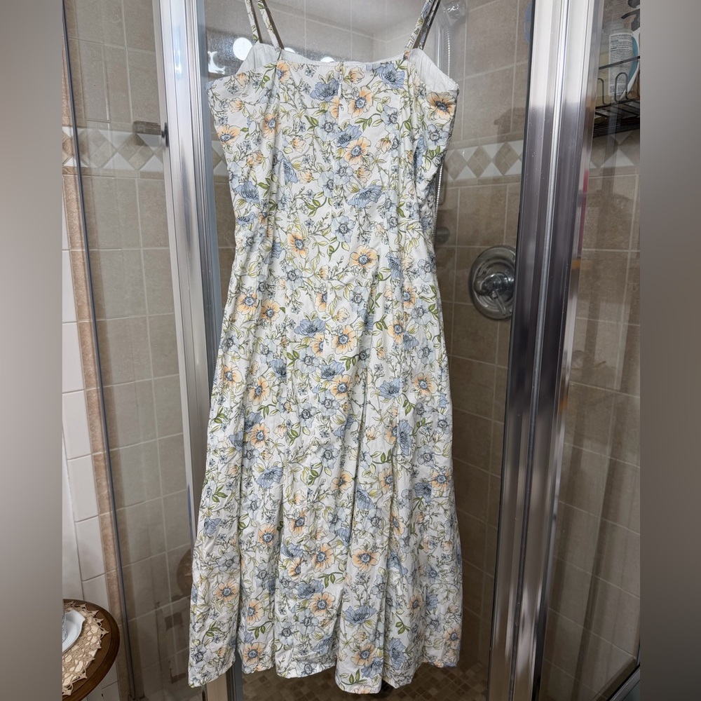 J. Crew Floral Pastel Spring Midi Dress - Picture 4 of 6